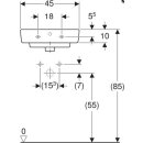 Geberit Handwaschbecken Renova Plan mit HL mittig, mit...