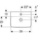 Geberit Handwaschbecken Renova Plan mit HL mittig, mit ÜL 450x340mm weiß