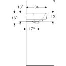 Geberit Handwaschbecken Renova Plan mit HL mittig, mit ÜL 450x340mm weiß