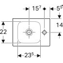 Geberit Handwaschbecken iCon mit Hahnloch R, ohne ÜL 380x280mm weiß