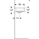 Geberit Handwaschbecken iCon mit Hahnloch R, ohne ÜL 380x280mm weiß