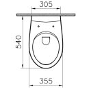 Vitra Wand-Tiefspül-WC<CR>Ausladung 540mm, spülrandlos weiß