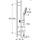 Grohe Brausestangenset Rainshower 130 SA 900mm 3 Strahlarten EcoJoy verchromt