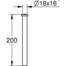 Grohe Spülrohr für Urinal d= 18mm, 200mm lang, verchromt, komplett