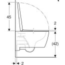 Geberit GE iCon Set Wand-WC mit WC-Sitz, Rimfree Tiefspüler, geschl. Form, T:53cm, weiß