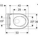 Geberit GE iCon Set Wand-WC mit WC-Sitz, Rimfree Tiefspüler, geschl. Form, T:53cm, weiß