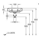 Geberit M100 E-Handwaschbecken eckige Form, 450x360mm...