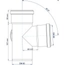 PoloPlast Eckdoppelabzweig PKEDA Polo-Kal NG DN 90/90/90 87,5Grad