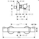 HG Brause-Thermostat Picta Comfort Aufputz verchromt