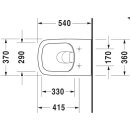 Duravit Wand-WC DuraStyle Rimless pl WC-Sitz m. Absenkaut. mit Befestig.