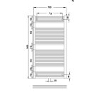 Zehnder O100 Badheizkörper 1469x750mm weiß (RAL 9016)