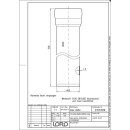 LORO-X-Rohr 01301. DN 50x500mm, mit 1 Muffe