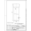 LORO-X-Rohr 01301. DN 100x500mm, mit 1 Muffe