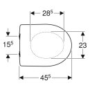 Geberit WC-Sitz Renova mit Deckel Scharniere Edelstahl...