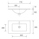 Salgar Waschtisch Tiefe 40 IBERIA 710 ohne Siphon und...