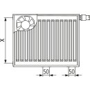 Kermi x-flair, Profil VP T22 900x600mm 543W,RAL9016, 10 bar,mit Abd.,links