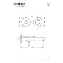 Herzbach HB DESIGN iX Waschtisch-Wandbatterie Farbset...