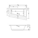 Schröder Raumsparwanne Malibu Top 170x100x46,5 cm weiß Ausführung rechts