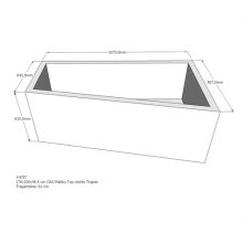 Schröder Badewannenträger für Malibu Top 170x100 rechts