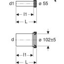 Geberit Anschlussset für Wand-WC PE d90/45 L:18,5 cm...
