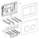 Geberit Omega20 Betätigungsplatte für 2-Mengen-Spülung: Platte und Tasten: hochglanz-verchromt, Designringe: mattverchromt