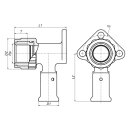 Henco Sanitär Wandscheibe IG 16x3/8"