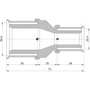 Wavin Tigris K5 Kupplung reduziert, 32mm x 20mm