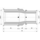 Wavin Tigris K5 Kupplung reduziert, 40mm x 32mm