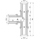 Wavin Tigris K5 T-Stück reduziert, 16mm x 20mm x 16mm