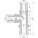 Wavin Tigris K5 T-Stück reduziert, 20mm x 16mm x 16mm