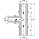 Wavin Tigris K5 T-Stück reduziert, 20mm x 16mm x 20mm