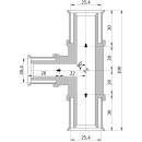 Wavin Tigris K5 T-Stück reduziert, 25mm x 20mm x 25mm