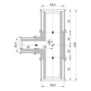 Wavin Tigris K5 T-Stück reduziert, 40mm x 25mm x 40mm