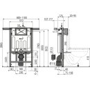 AM102/850 Jádromodul Vorwandinstallationssystem für Trockenbau (vor allem für Toilettensanierungen)