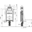 AM119/1000 Renovmodul Vorwandinstallationssystem für Einmauerung mit Betätigung von vorne oder von oben