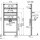A104AVS/1120 Montagerahmen für Waschbecken und Wasserarmatur mit eingebautem Siphon