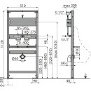 A107S/1120 Montagerahmen für Urinal und Sensor