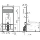 A114S/1120 Montagerahmen für Hänge-WC und Sensor