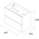 Salgar Schrank wandhängend FUSSION LINE 500 weiß glänzend