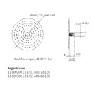 Herzbach 400 mm Regenbrause - round