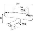 Mora MMIX T5 Wannenfüll- und Duschthermostat