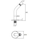 Herzbach Wandarm für Regenbrause - rund 140mm