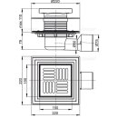 Alcadrain APV3444 Bodenablauf mit Edelstahl Rost 150 x 150