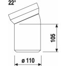 Sanit WC-Anschlussbogen 22° DN 100