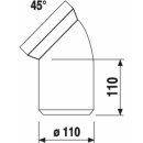 Sanit WC-Anschlussbogen 45° DN 100