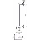 Herzbach Wandarm für Regenbrause - eckig 420mm