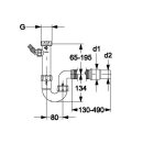 Haas Spülen-Röhrensiphon 1 1/2" mit...