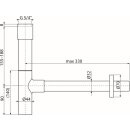 AlcaDrain Design Siphon 1 1/4" massiv, Ganzmetall