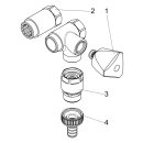 Schlösser Nebenanschlussventil mit Rohrbelüfter,Schlauchverschraubung, Dreikantgriff