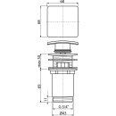 alcadrain Click - Clack Ablaufventil / eckiger Stopfen